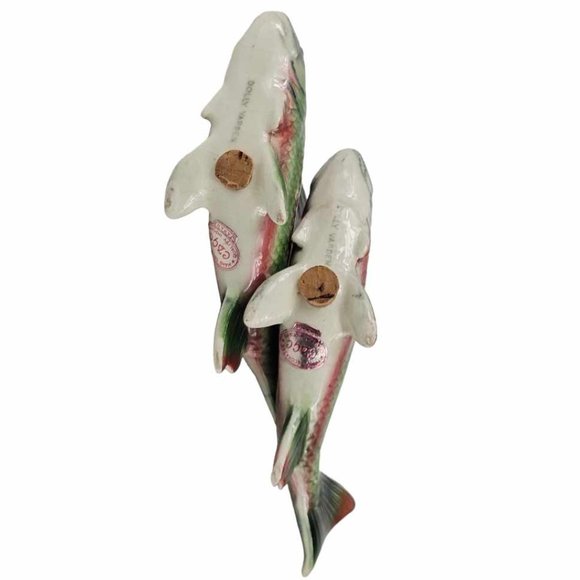 Vintage Dolly Varden Rainbow Trout Fish Salt And Pepper Shaker Set RARE - Picture 4 of 11